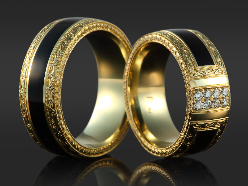 Barocco Enamel karikagyűrű
