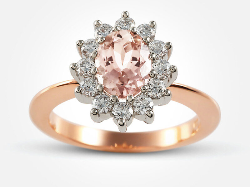 Diana Morganit – női gyűrű, eljegyzési gyűrű