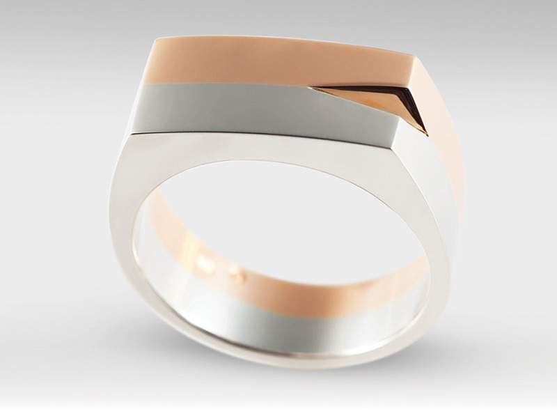 Striped no3 - arany pecsétgyűrű