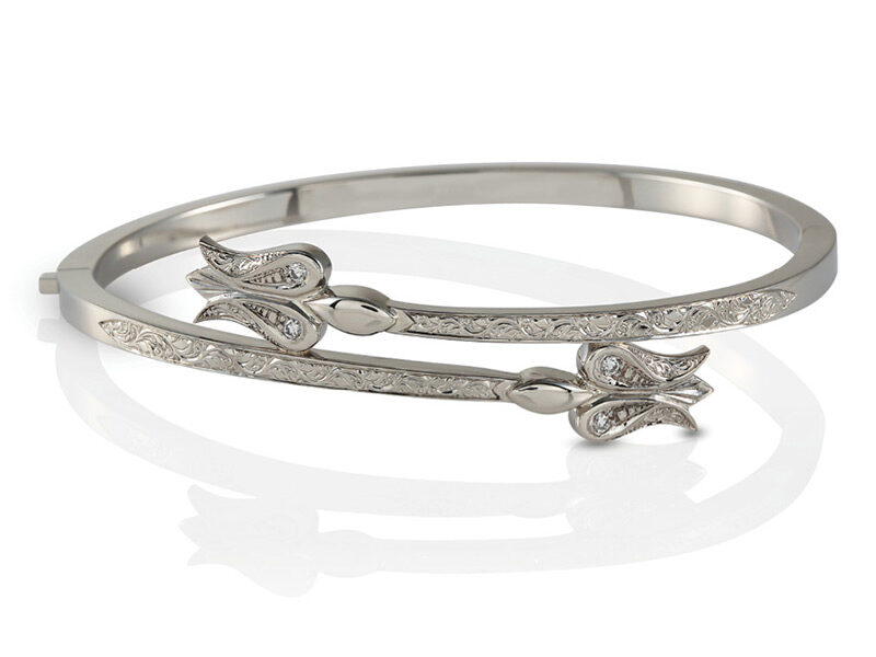Tulipán - arany fülbevaló