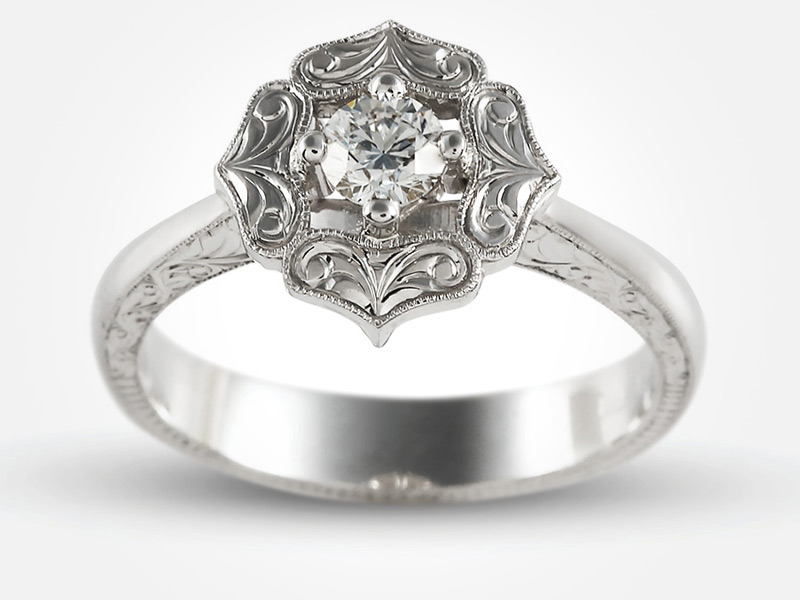 Lotus flower hot sale wedding ring